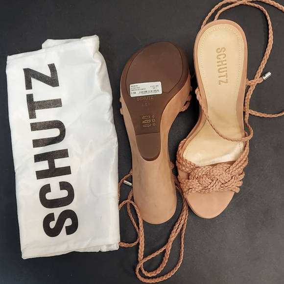 NWT Schutz Lace Up Ankle Wedges - Picture 4 of 4